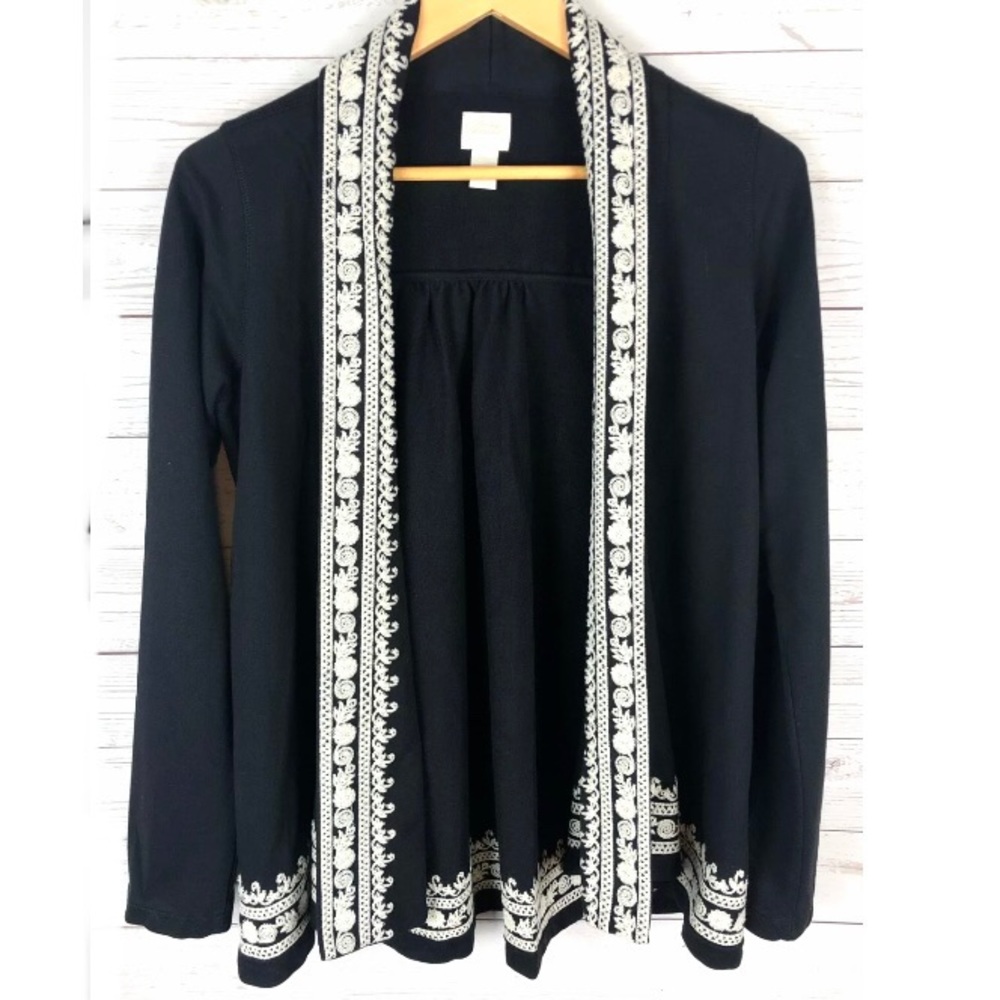 Lucky Brand Knit Wear Swing Style Embroidered Top